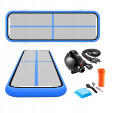 Мат гимнастический надувной 4FIZJO Air Track Mat 300 x 100 x 15 cм White/Blue (P-5907739311771)